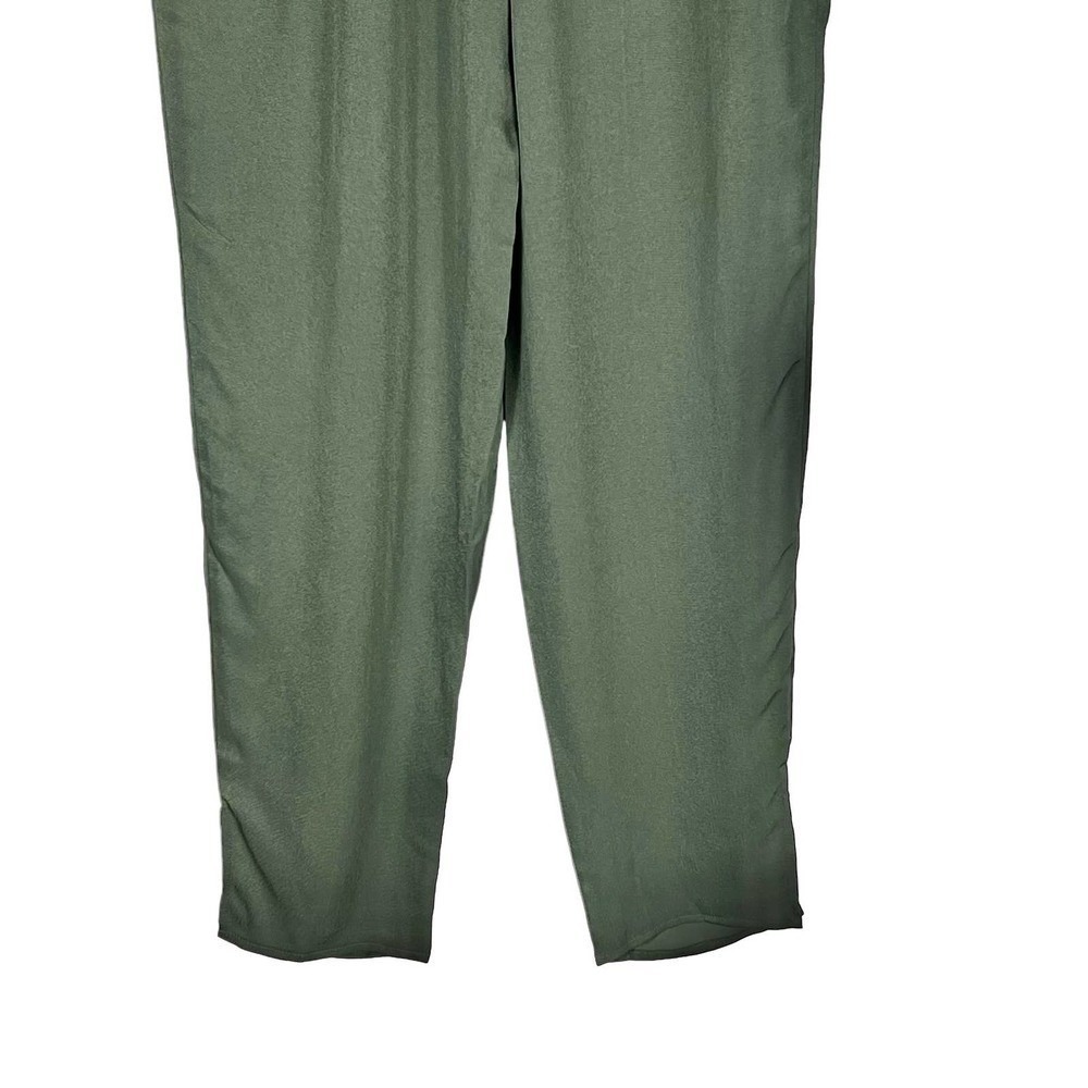 Emporio Armani Olive Paperbag Waist Tapered Cargo Pants size 10 New with Tags - Picture 7 of 15